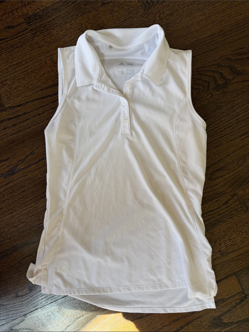 adidas women’s White Sleeveless golf polo Tank Top shirt